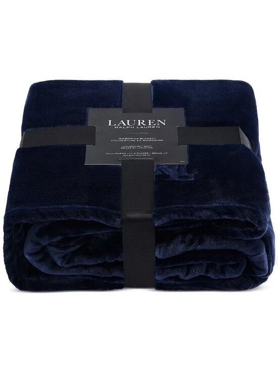 Lauren Ralph Lauren Other - Ralph Lauren Classic Micromink Blanket King Navy Blue 108"x90" Luxuriously Soft